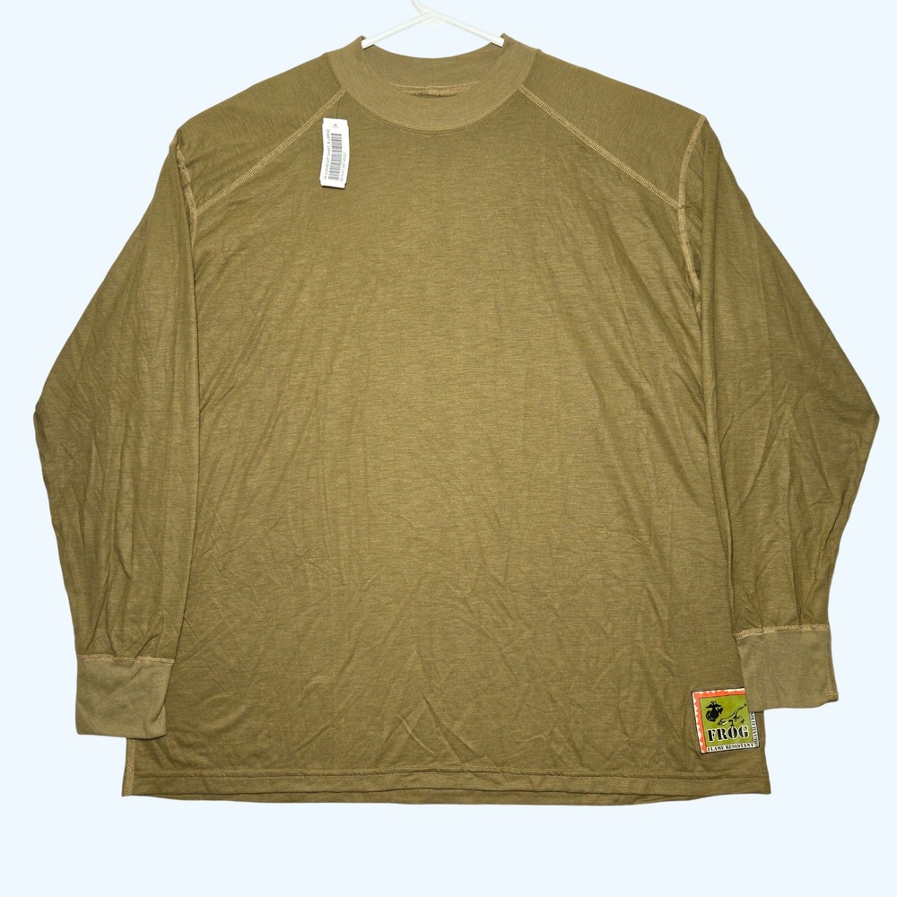 NEW USMC FROG Flame Resistant Silkweight Undershirt Peckham Coyote Brown XL Silk
